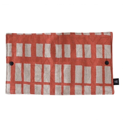 &NE 抗菌マスクケース 格子柄 コーラル