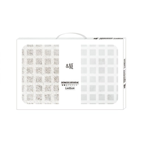 &NE バスマット 珪藻土 Lattice ブルー