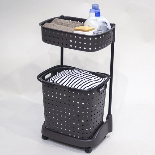 ランドリーバスケット レクエア ダークブラウン