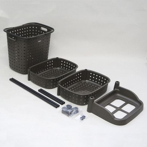 ランドリーバスケット レクエア ダークブラウン