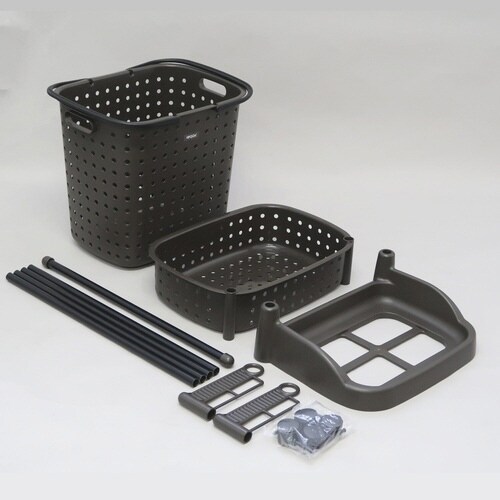 ランドリーバスケット レクエア ダークブラウン