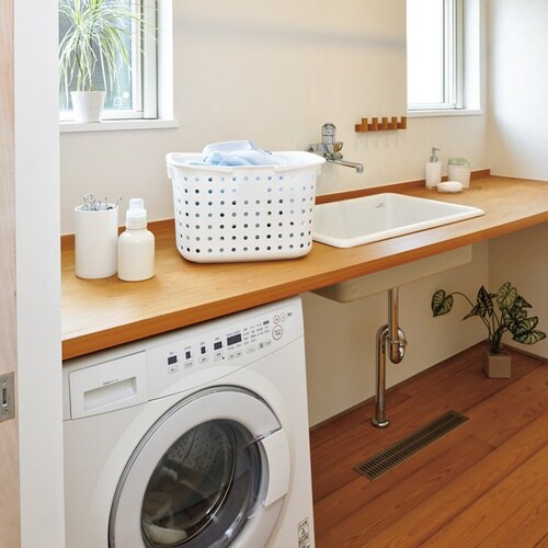 ランドリーバスケット レクエア Mサイズ ホワイト