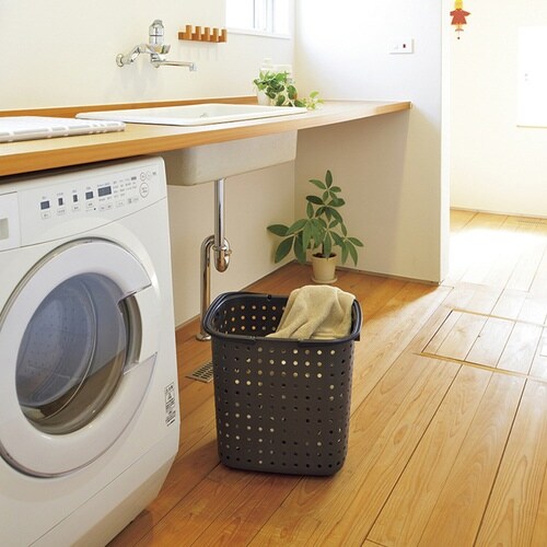 ランドリーバスケット レクエア ダークブラウン