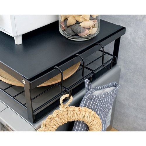 レンジ上ラック 幅46cm 2段式 マットブラック