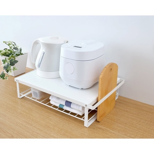 レンジ上ラック 幅46cm 2段式 マットホワイト