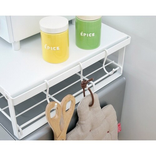 レンジ上ラック 幅46cm 2段式 マットホワイト