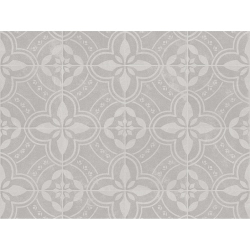 玄関 模様替え リメイク シート 柄タイルグレー