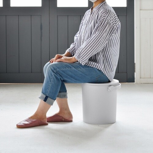 バケツ ふた付き フェルマー 15L ライトグレー