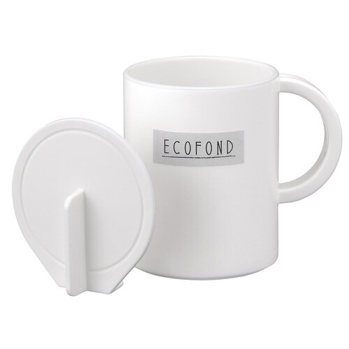 マグカップ 250ml フタ付 耐熱 ホワイト