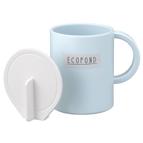 マグカップ 250ml フタ付 耐熱 ブルー