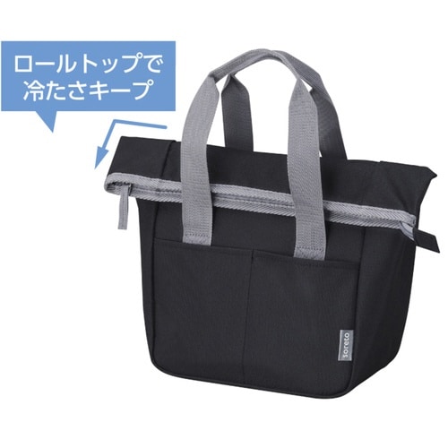 ランチバッグ 保冷 大容量 soreto ブラック