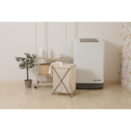 ランドリーバスケット 縦型 アイボリー