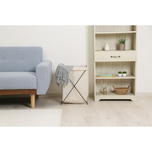 ランドリーバスケット 縦型 アイボリー