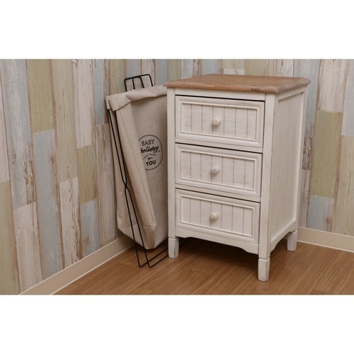 ランドリーボックス 横型取手付 アイボリー