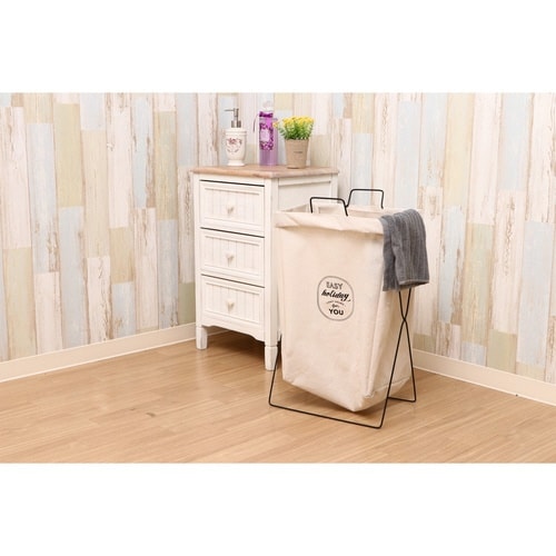 ランドリーボックス 横型取手付 アイボリー