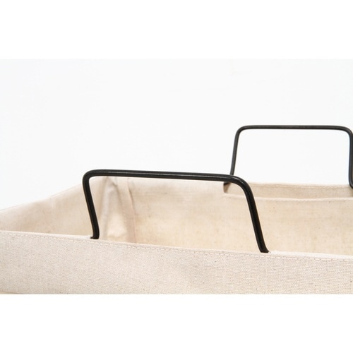 ランドリーボックス 横型取手付 アイボリー