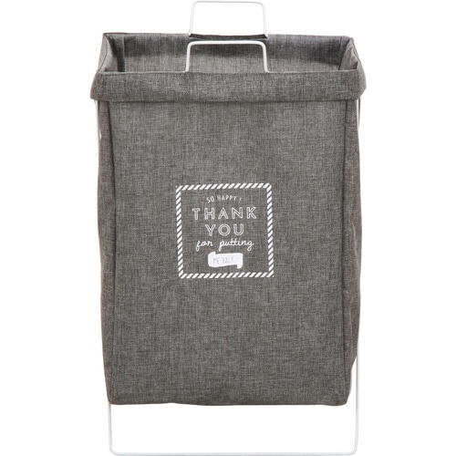 ランドリーボックス 横型取手付 グレー