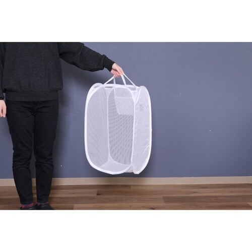 ランドリーバスケット 折りたたみ ホワイト