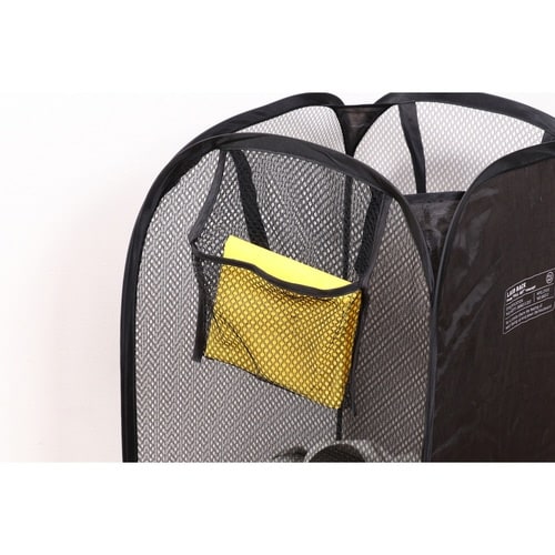 ランドリーバスケット 折りたたみ ブラック