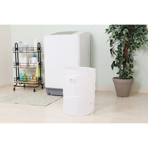 ランドリーバスケット 折りたたみ ホワイト