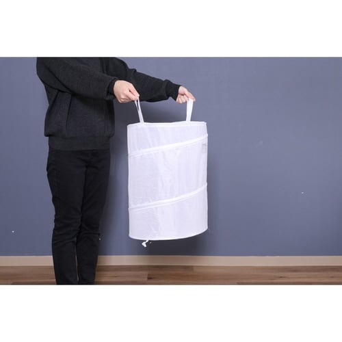 ランドリーバスケット 折りたたみ ホワイト