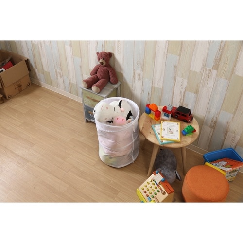 ランドリーバスケット 折りたたみ ホワイト