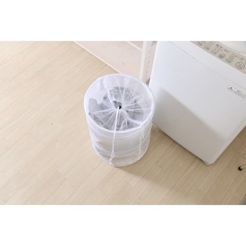 ランドリーバスケット 折りたたみ ホワイト