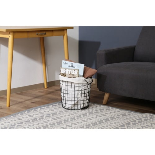 ランドリーバスケット ラウンド S ブラック