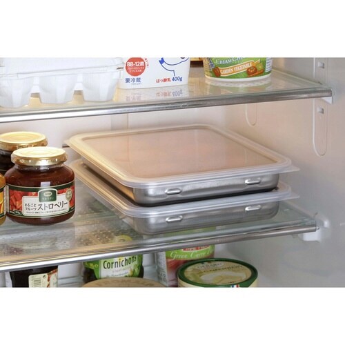 蓋付ステンレスバット ワイド2個組