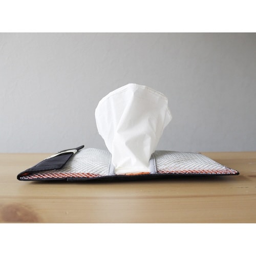 ティッシュポーチ アンティ ブラック