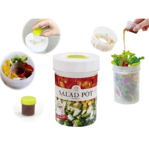 弁当箱 1段 サラダポット ドレッシングケース付き