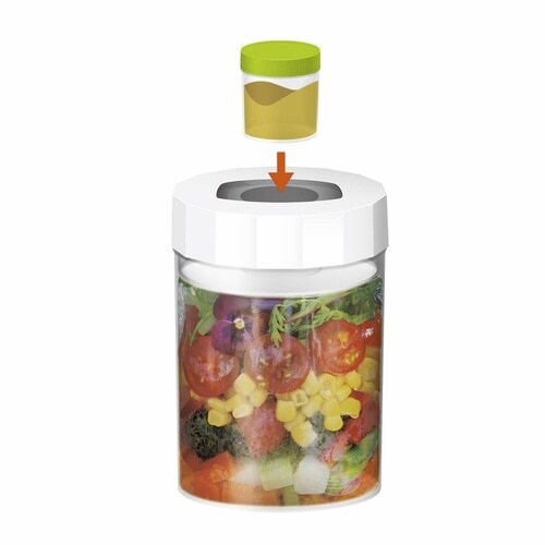 弁当箱 1段 サラダポット ドレッシングケース付き