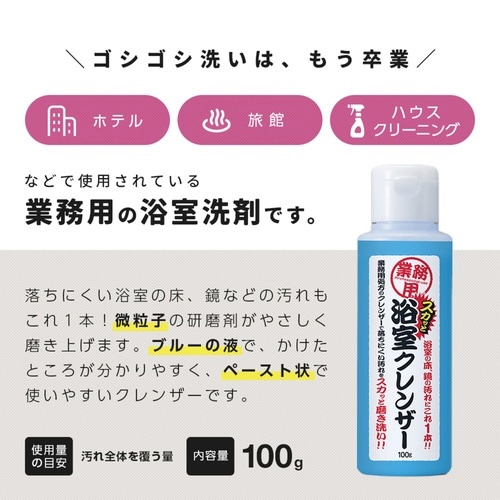 お風呂洗剤 100g 業務用 浴室クレンザー