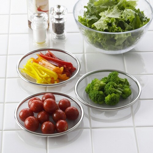 ザル3点セット 16cm ママクック 浅型