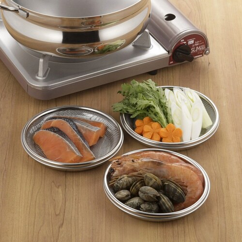 ザル3点セット 16cm ママクック 浅型