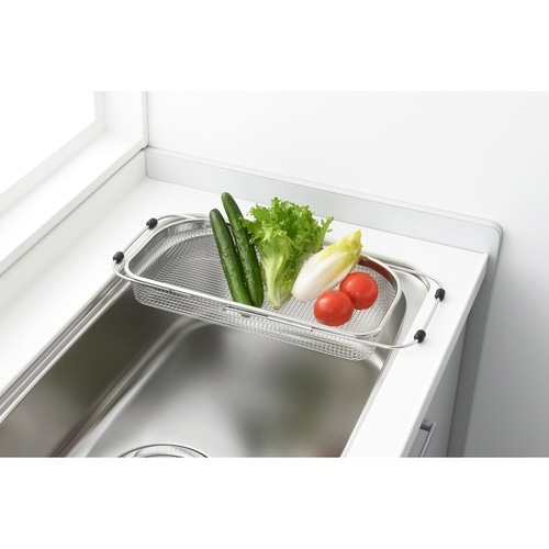 水切りラック スライド式シンクエンドバスケット