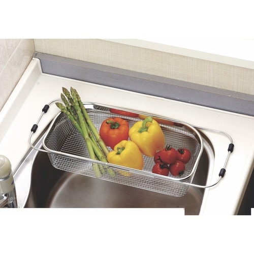 水切りラック スライド式シンクバスケット