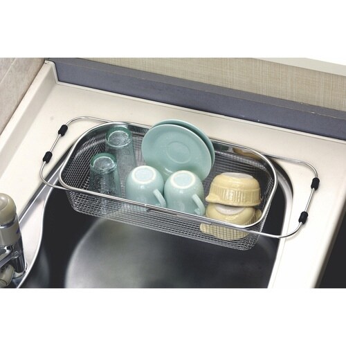 水切りラック スライド式シンクバスケット