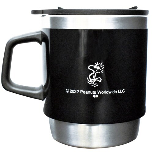 マグカップ 300ml フタ付き ブラック