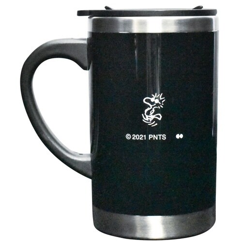 マグカップ 300ml フタ付き ブラック