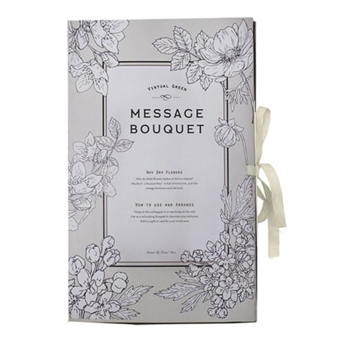 ドライフラワー メッセージブーケ L ベージュ