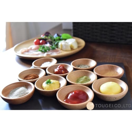 豆皿 5cm 小皿 木製 ビーチ