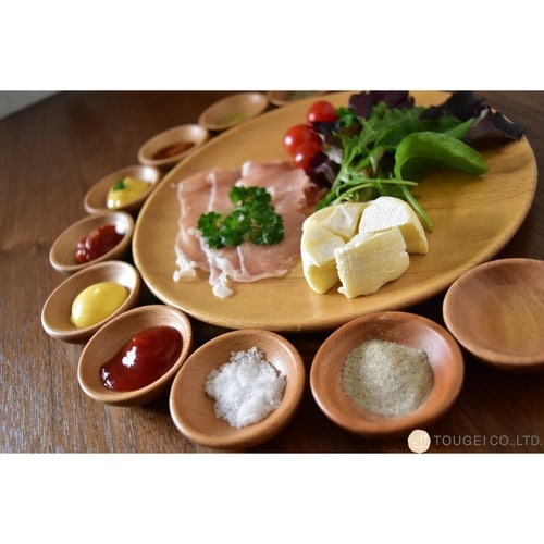 豆皿 5cm 小皿 木製 ビーチ