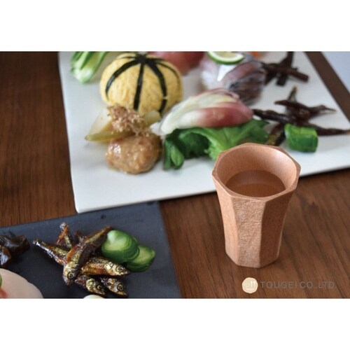 おちょこ 30ml 酒器 木製 絣