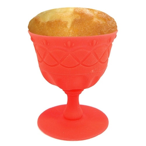 マフィン型 2個入り 6.5cm レッド