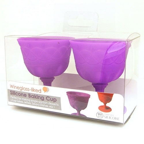 マフィン型 2個入り 6.5cm パープル