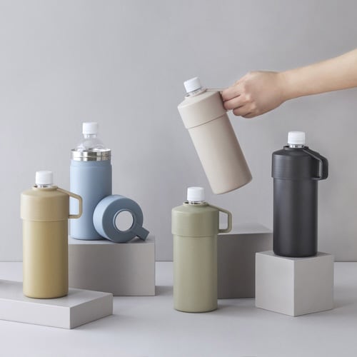 ペットボトルクーラー 保冷 保温 STOS グレー