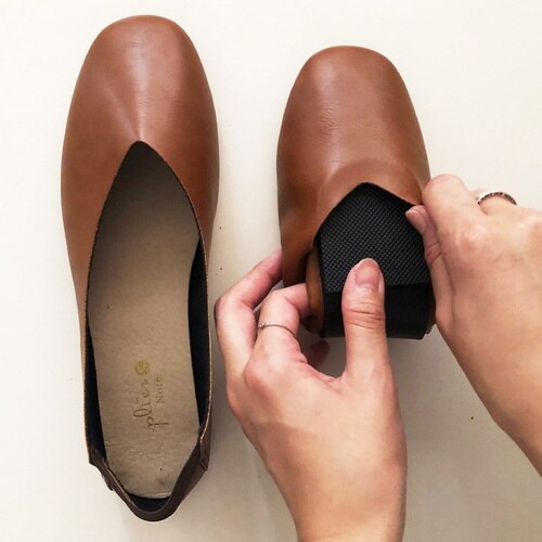 携帯スリッパ レ プリエ キャメルブラウン L