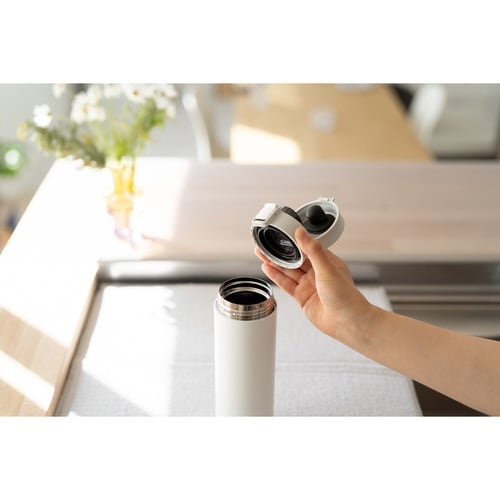 水筒 350ml パッキン一体栓 ホワイト