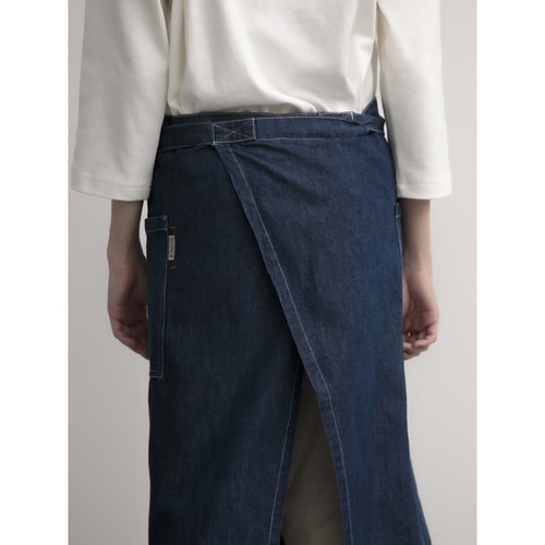 エプロン 綿100% ギャルソンエプロン ネイビー